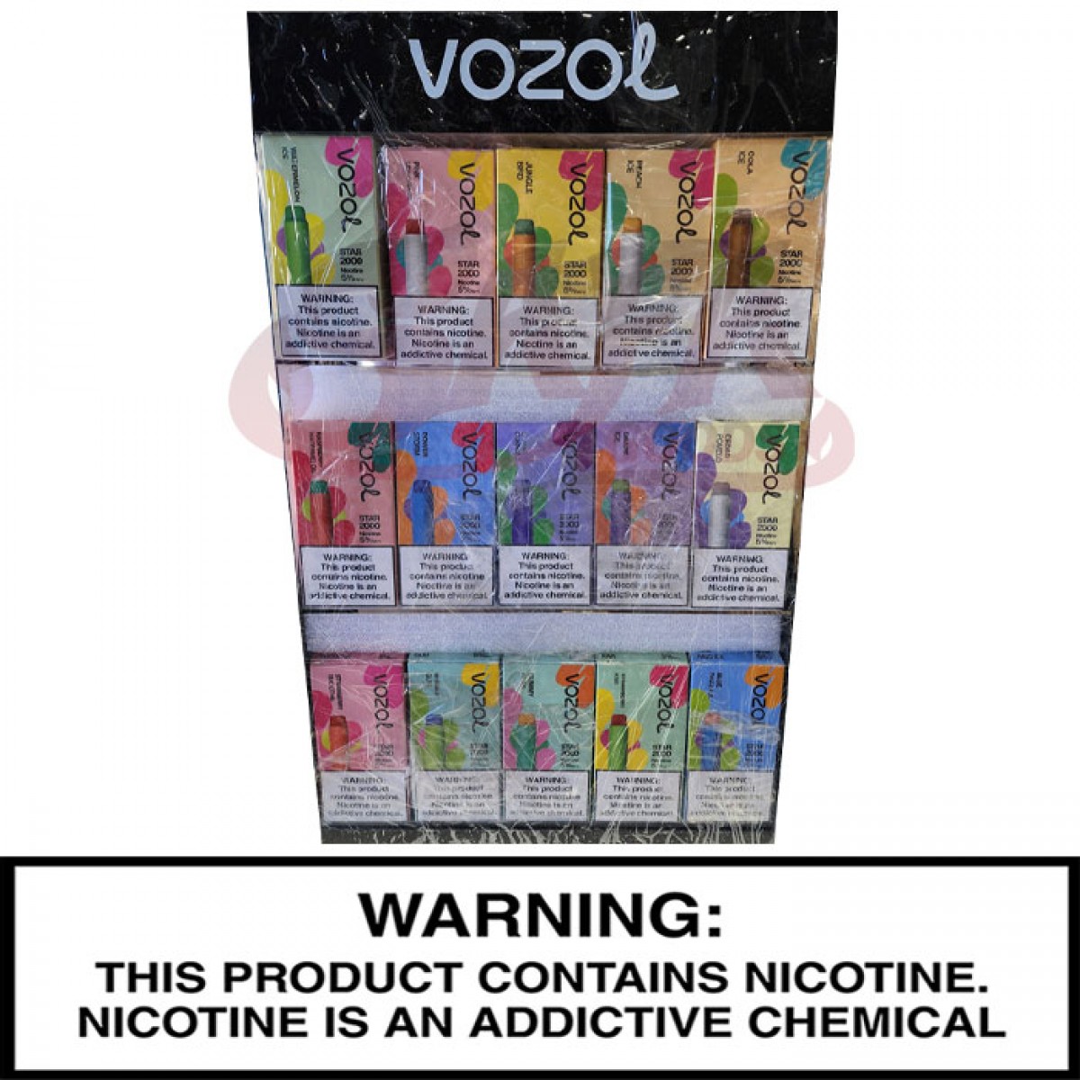 Vozol Star 2000 Disposable Vapes 15 Flavors - 150PC Display